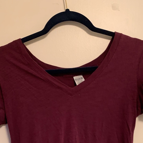 PINK burgundy, wine tee - Picture 2 of 4